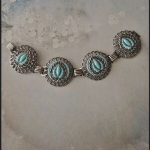 Vintage 1950s Faux Turquoise Bracelet
